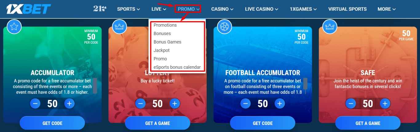 1xBet promo code - Where to find and how to use